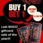 Mesquite Chop House in Southaven promotes its final BOGO gift card event of the year Image supplied with the Southaven Chamber of Commerce RSS post