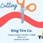Southaven Chamber to hold ribbon-cutting for King Tire Co. on Oct. 27 Image supplied with the Southaven Chamber of Commerce RSS post