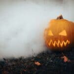 The 5 Best Fog Machines for DeSoto County Halloween Haunts A carved jack-o'-lantern surrounded by dense rolling fog