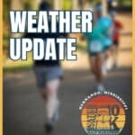 Hernando Water Tower 10K Canceled Due to Isaias Weather Weather update graphic with a runner and the Hernando Water Tower 10K and Half Marathon logo, posted as the Hernando Water Tower 10K canceled its 2026 race