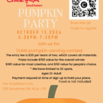 Southaven Pumpkin Party Set Oct. 13 at Chick-fil-A Southaven Pumpkin Party flyer from Chick-fil-A Southaven announcing an Oct. 13 team pumpkin carving contest