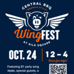 WingFest at Silo Square Coming to Southaven Oct. 24 Poster for the inaugural WingFest at Silo Square presented by Central BBQ on Oct. 24 from 12 to 4